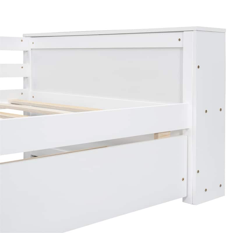 Twin Size Daybed with Shelves and Drawers