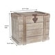 preview thumbnail 9 of 8, Household Essentials Antiqued Decorative Trunk with Hinge and Lid - 16.3"L x 24.8"W x 20.9"H