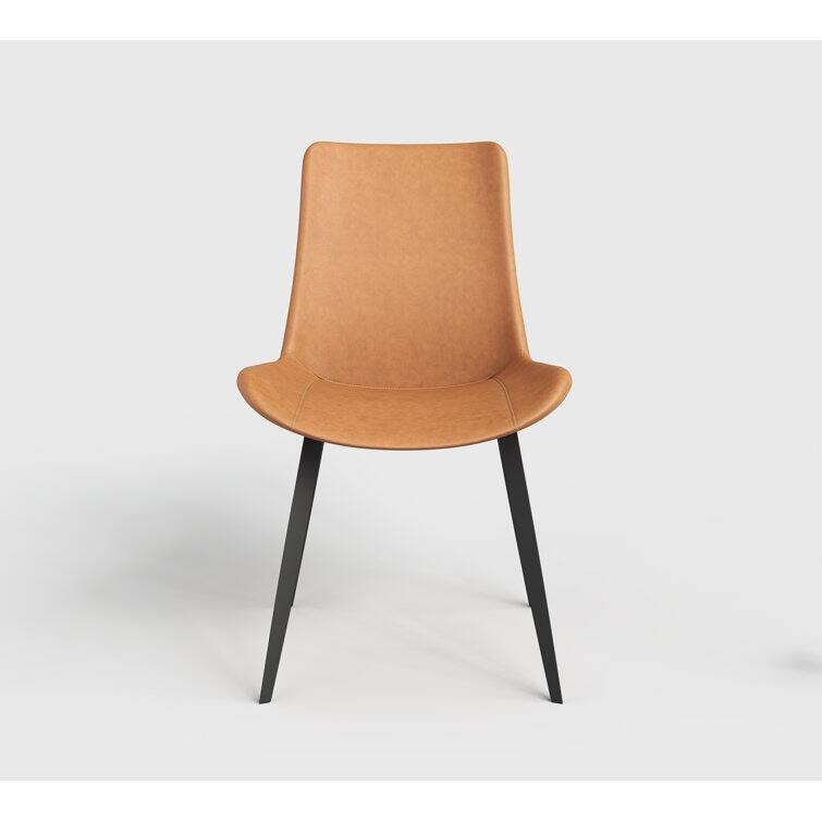 Stateside Suede Leather Covered Dining Chair (Set of 2) - N/A