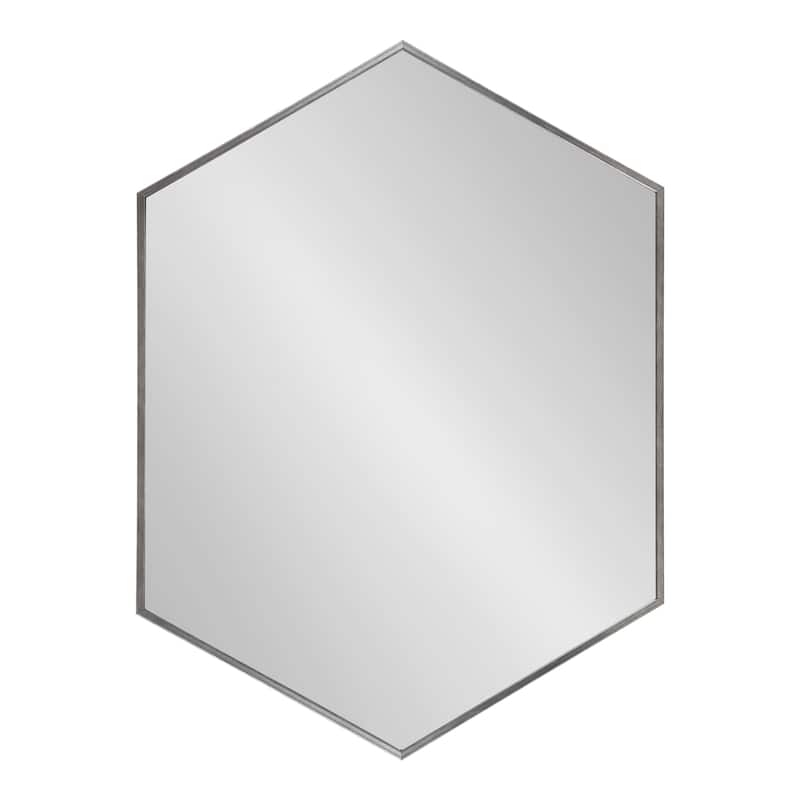 Kate and Laurel Rhodes Framed Mid-century Hexagonal Wall Mirror