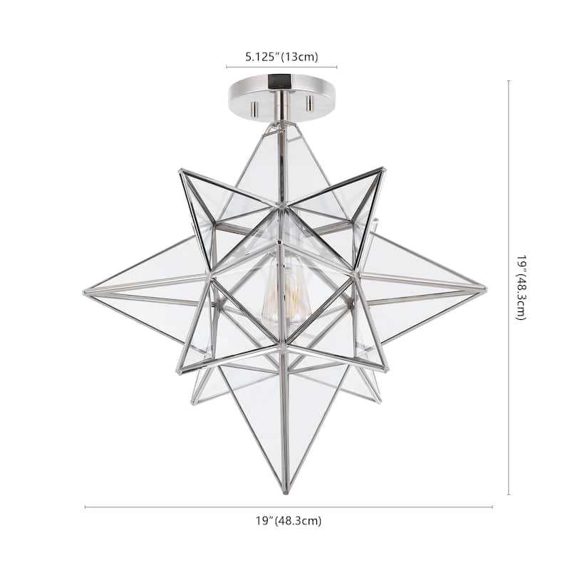 SAFAVIEH Lighting Santina Flush Mount - 19" W x 19" D x 19" H - 19Wx19Dx19H