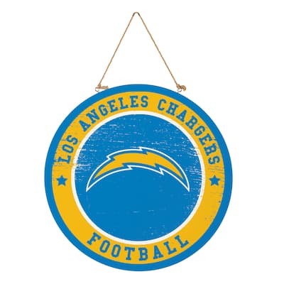Los Angeles Chargers Wooden Door Decor Wall Sign - Multi-Color