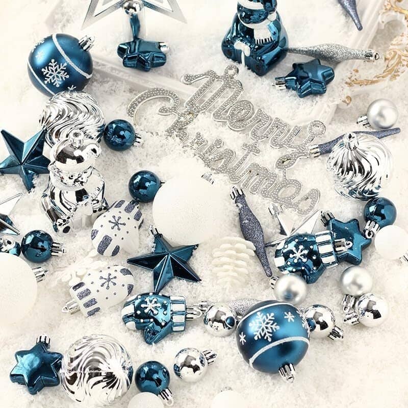 70pcs Christmas Xmas Decoration Ball Ornaments Set for Holiday Party Wedding - N/A