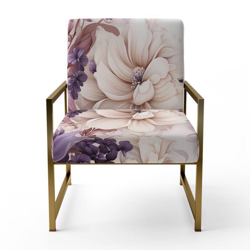 Designart "Ethereal Floral Delight Victorian Pattern III" Upholstered Floral Accent Chair and Cottage Arm Chair - Multiple Color
