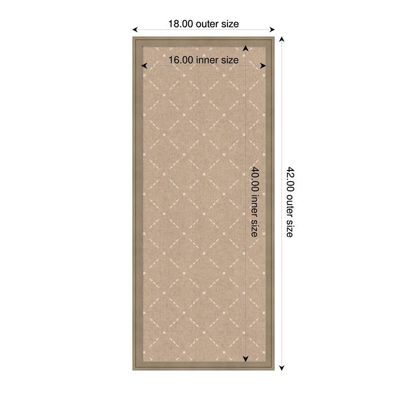 Kate and Laurel Pinboard Beige Lattice Pattern