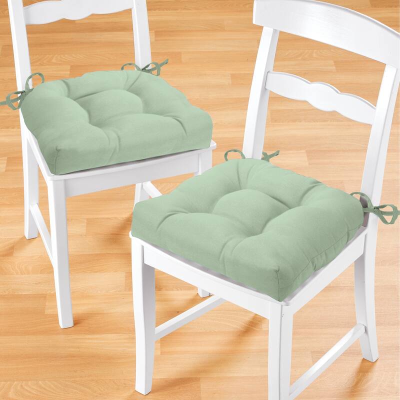 Chase Tufted Design 3-inch Chair Pads - Set of 2