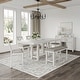 preview thumbnail 6 of 8, Signature Design by Ashley Robbinsdale White Counter Height Dining Extension Table - 42" W x 86" D x 36" H