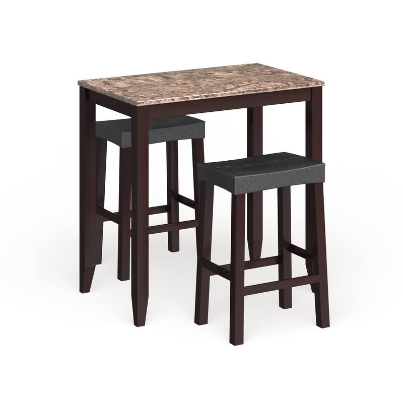 Copper Grove Bloodroot 3-piece Counter Height Table and Saddleback Stools