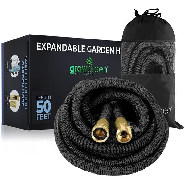 slide 2 of 9, Expandable Garden Hose Set, Heavy-Duty, New and Improved 2021 50 feet