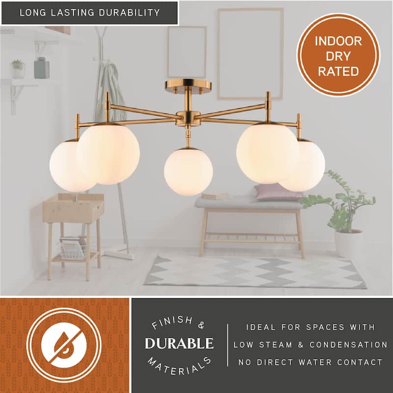 Vaxcel Lighting C0297 Armitage 5 Light 32" Wide Semi-Flush Ceiling