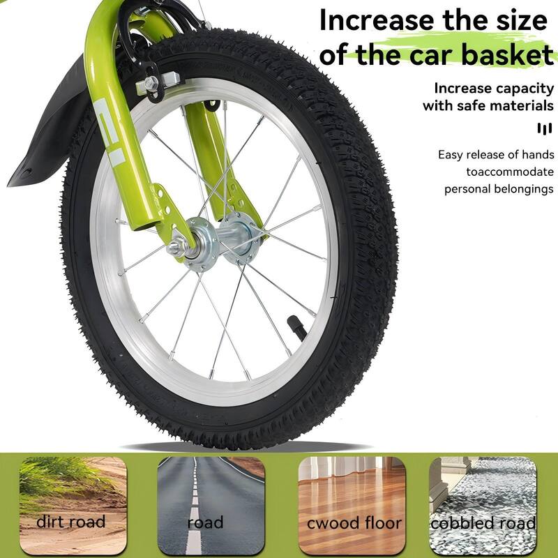 16 inch sporty kids bike with training wheels and stand Adjustable saddle Suitable for boys and girls aged 4-8 years