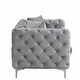 preview thumbnail 29 of 32, Morden Fort Modern Contemporary Love Seat with Deep Button Tufting Dutch Velvet, Solid Wood Frame and Iron Legs