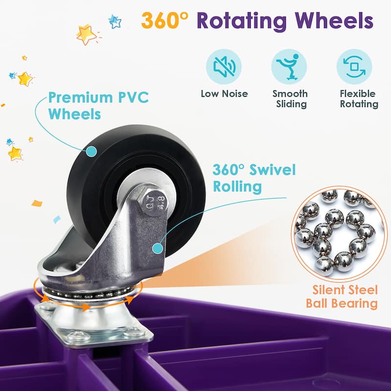 Gymax Children Balance Board Sitting Scooter Board 6-Pack PP Floor