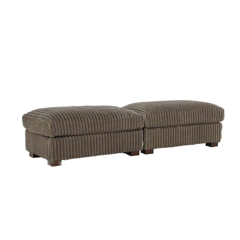 Fauxfur Ottoman Bench