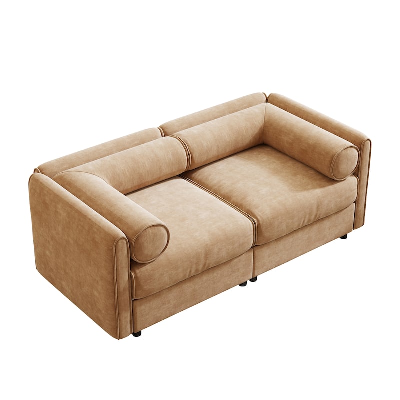 GDFStudio - Aurelia Chenille 2-Seater Sofa With Storage Seat