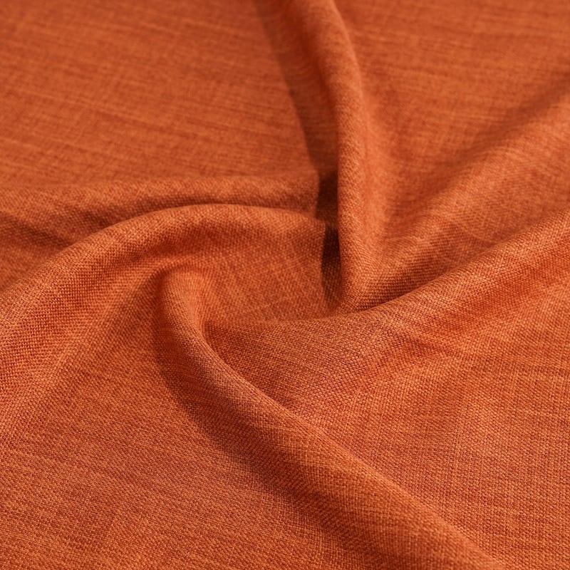 Exclusive Fabrics Textured Faux Linen Room Darkening Curtains for Bedroom & Living Room Curtains (1 Panel)