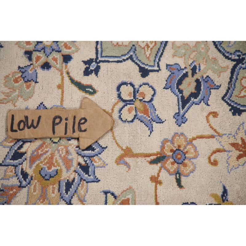 Hand Knotted Oriental 100% Wool Carpet Traditional Floral Beige & Ivories Najafabad Area Rug - 10' 9'' X 8' 2''