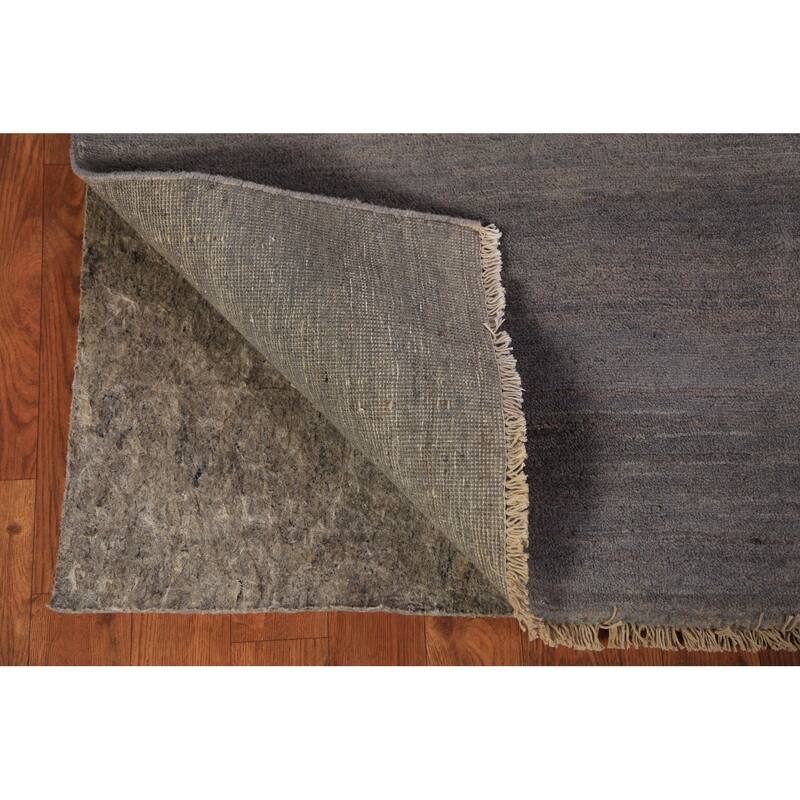 Modern Grey Gabbeh Oriental Area Rug Handmade Wool Carpet - 5'0" x 6'9"