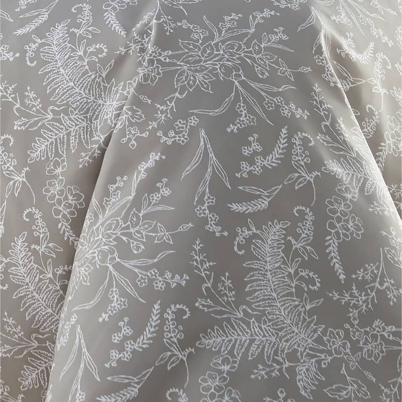Winter Brush Botanical Duvet Cover and Sham Set - Grey - King - Cal King