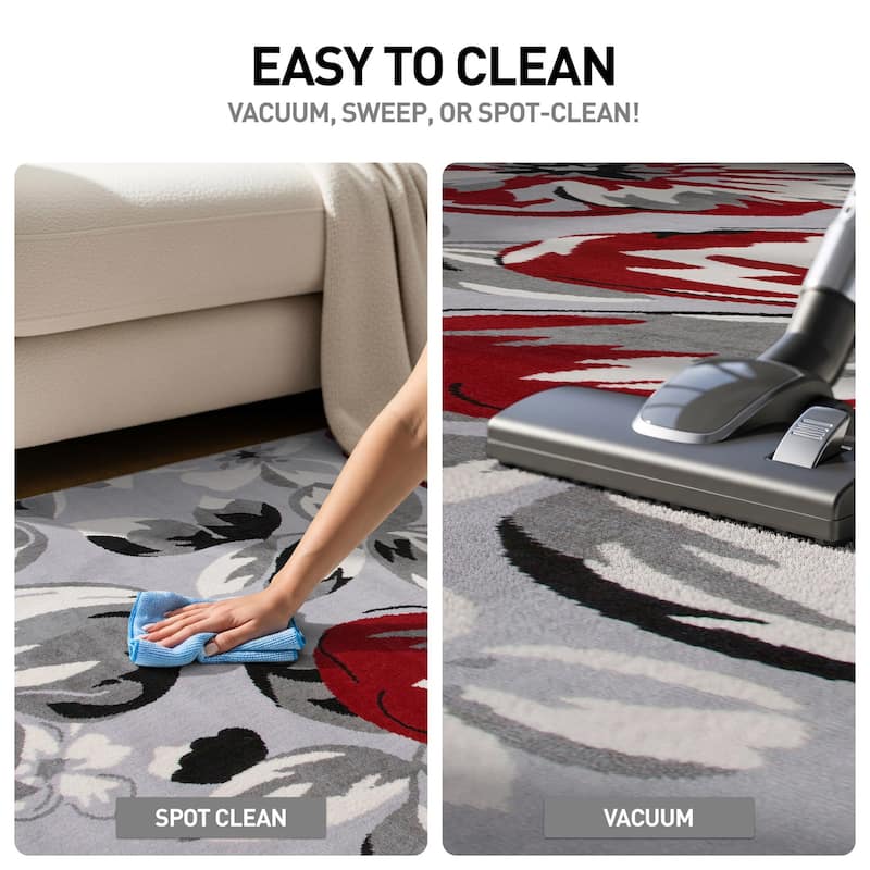 World Rug Gallery Modern Floral Design Area Rug