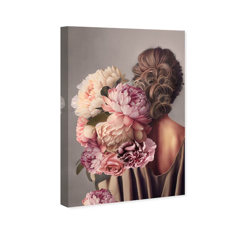 Wynwood Studio Fashion and Glam Rachel Brown and Taupe Traditional Wall Art Canvas Print