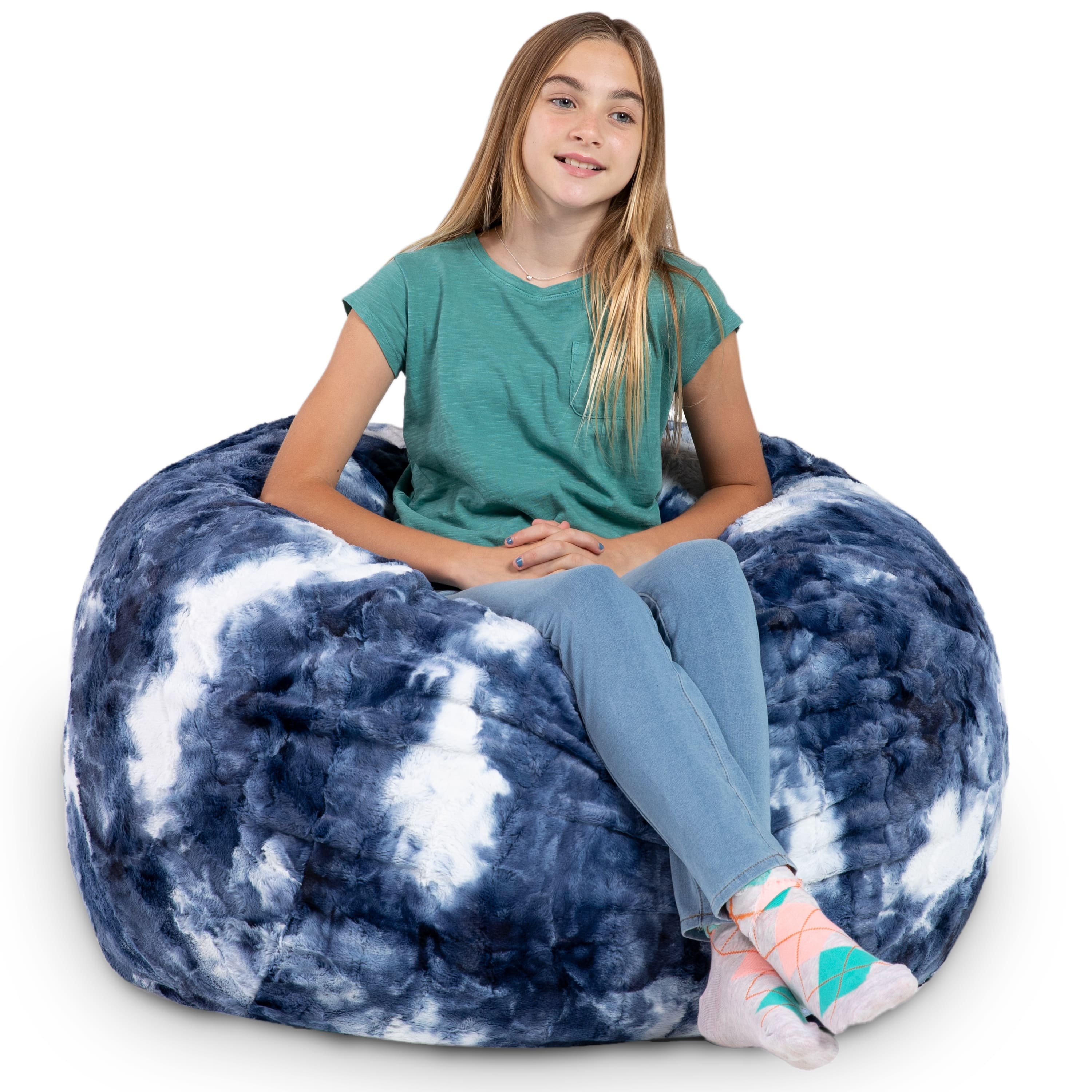 Option Blue & White Print