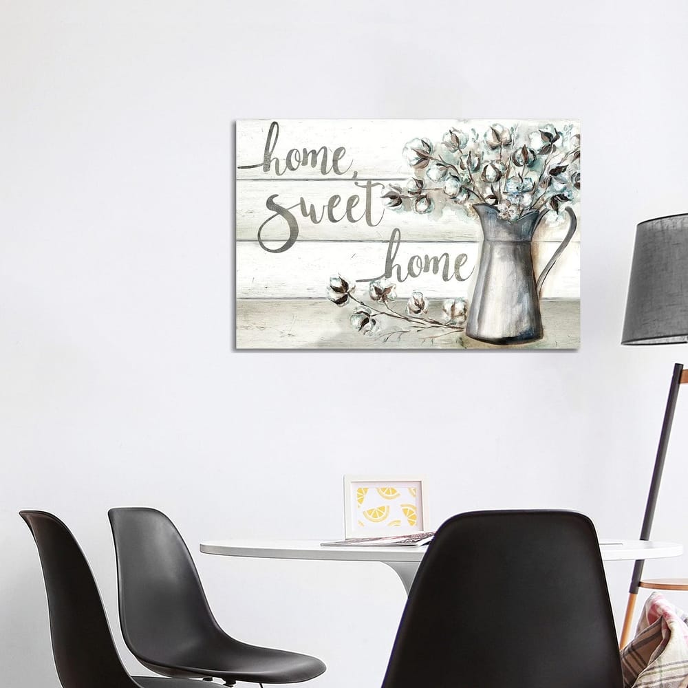 iCanvas "Farmhouse Cotton Home Sweet Home" by Tre Sorelle Studios Canvas Print