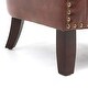 preview thumbnail 70 of 90, Axia Barrel PU Leather Accent Chair with Nailhead Trim