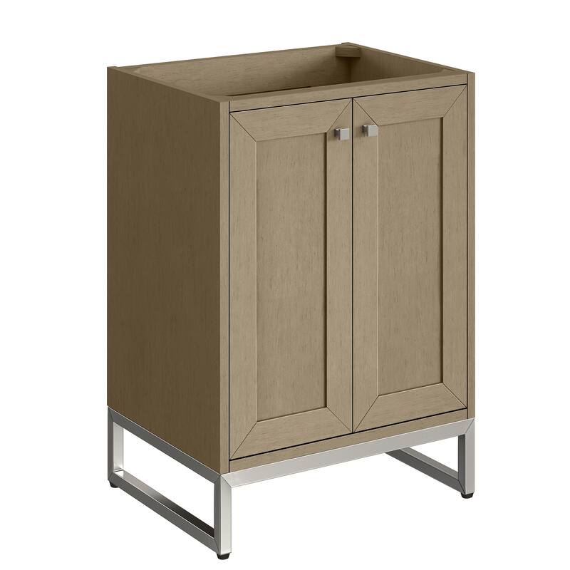 Chianti 24" Single Vanity, Walnut Whisper w/ White Composite Stone Top