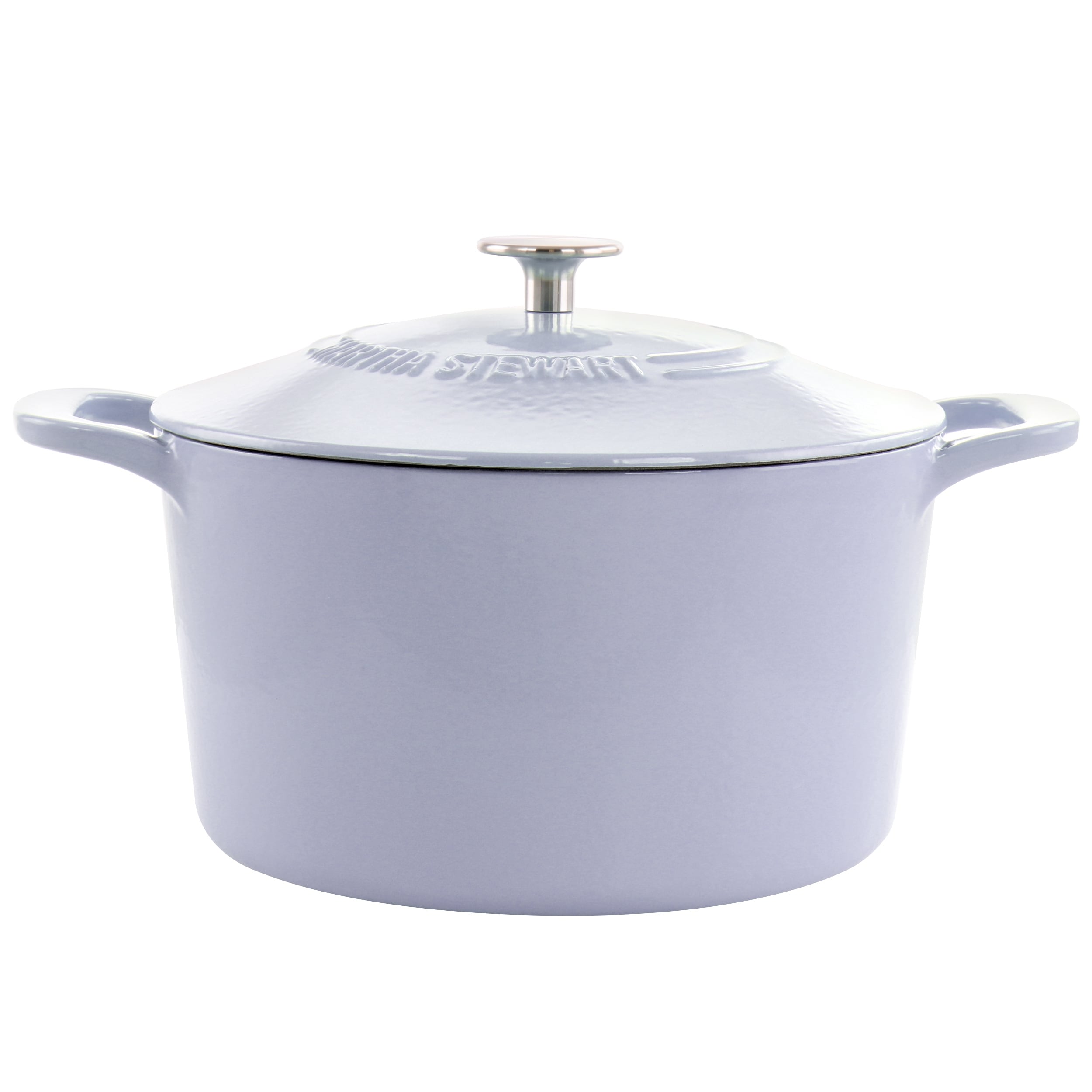 MARTHA STEWART 7-qt. Enameled Cast Iron Dutch Oven with Lid in