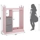preview thumbnail 7 of 17, UTEX Kids Dress up Storage with Mirror and Storage Bin,Kids Armoire Dresser,Costume Closet,Pretend Storage Closet for Kids