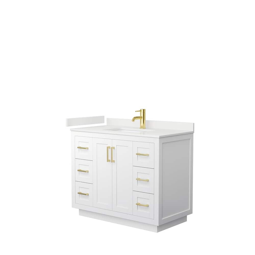Miranda 42-inch Single Vanity, Quartz Top