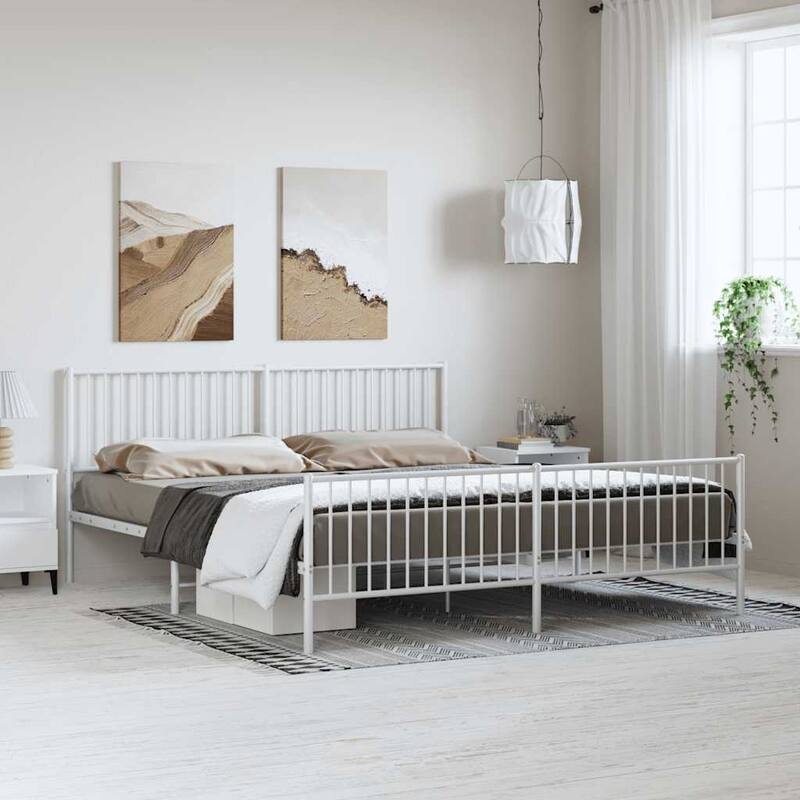 vidaXL Metal Bed Frame, No Mattress
