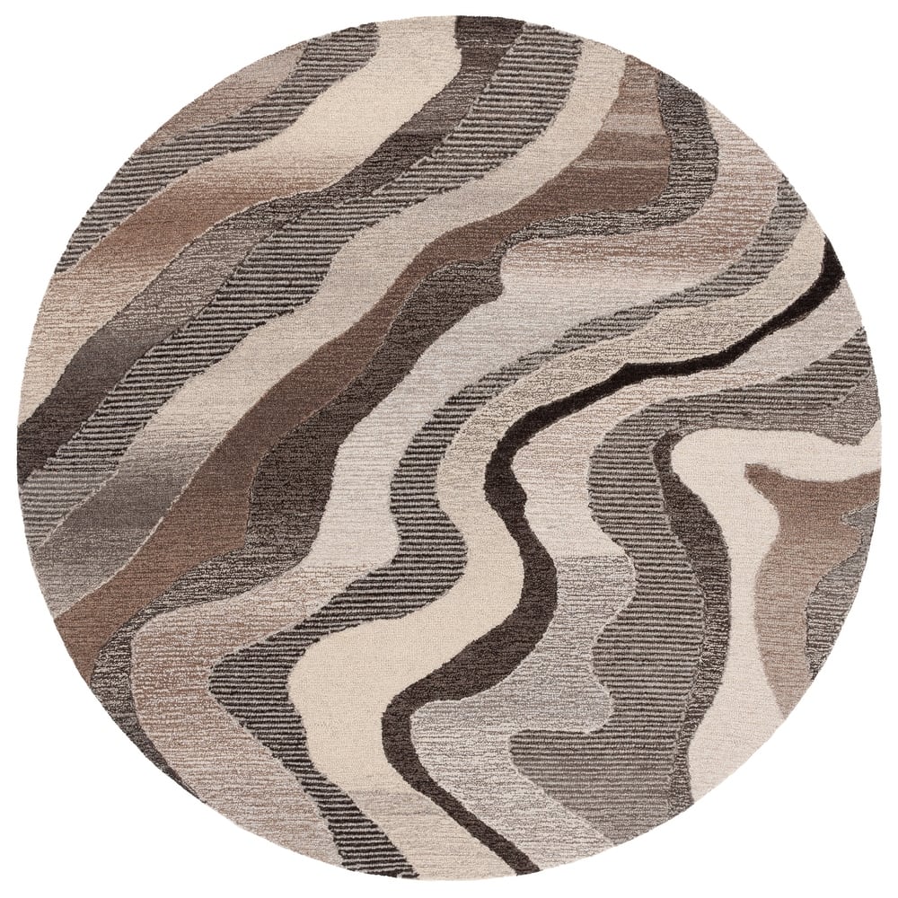 SAFAVIEH Handmade Ebony Romi Modern Abstract Wool Rug