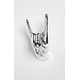 preview thumbnail 2 of 1, Interior Illusions Plus Silver Rock On Hand Wall Mount- 8.5" tall