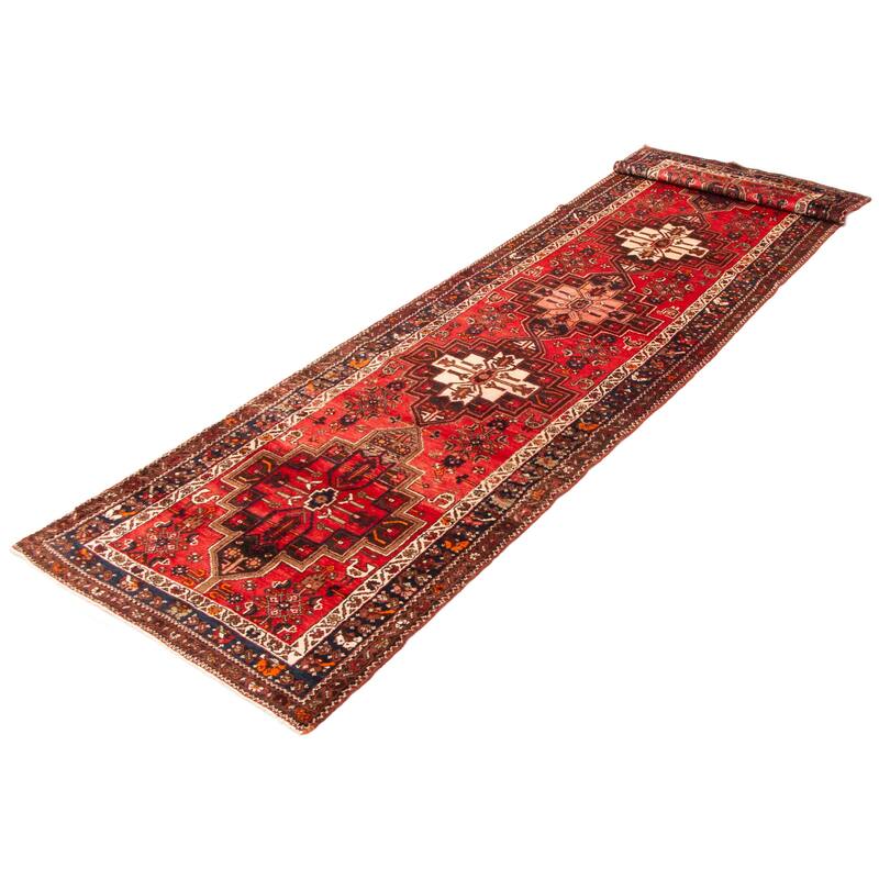 ECARPETGALLERY Hand-knotted Anadol Red Wool Rug - 3'7 x 13'0