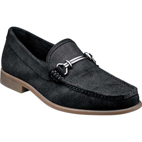 stacy adams black suede loafers