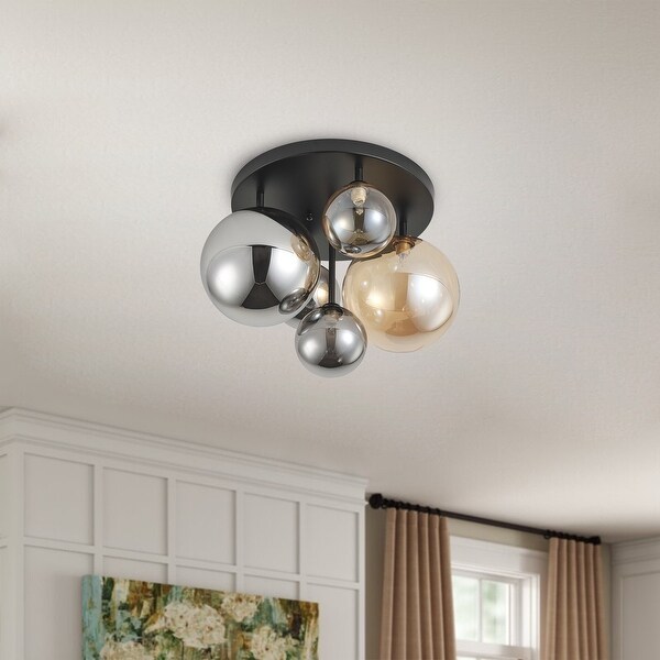 Grey lampshade for ceiling outlet