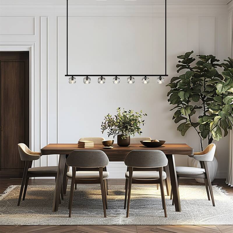 Aragon 7 Light Matte Black Chandelier