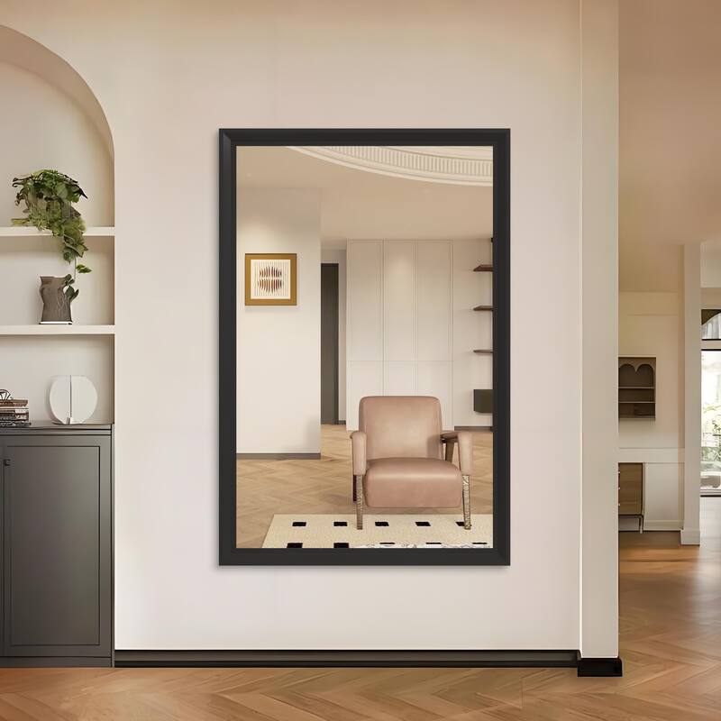 60"x40" Oversized Modern Rectangle Bathroom Mirror with Frame Decorative Large Wall Mirrors