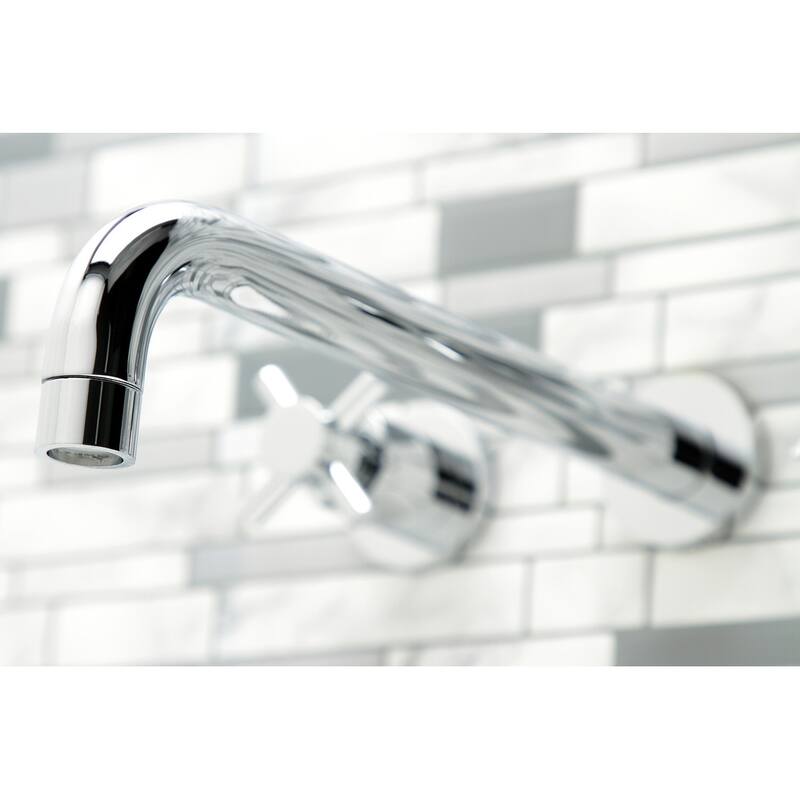 Concord 3-Hole Wall Mount Roman Tub Faucet in Brushed Brass