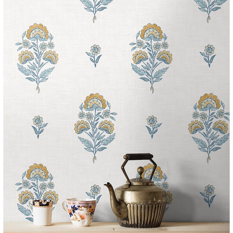 NextWall Floral Spot Peel and Stick Wallpaper