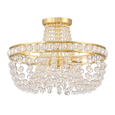 Crystorama Lighting Group SEV-1800 Seville 3 Light 17" Wide Semi-Flush