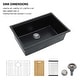 preview thumbnail 21 of 19, Lordear 28" Quartz Composite Undermount Workstation Single Bowl Kitchen Sink with Accessories