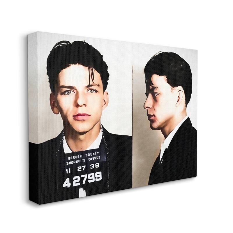 Stupell Frank Sinatra Mugshot Bergen County Jail Photography Canvas