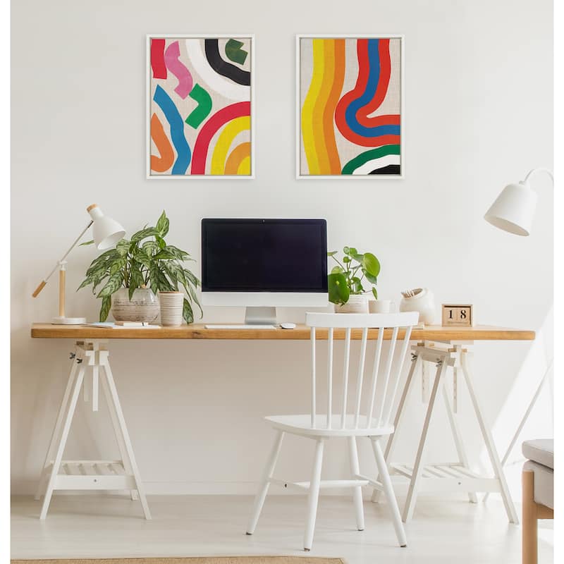 Kate and Laurel Sylvie It Depends on What You See Framed Canvas by Amber Vittoria