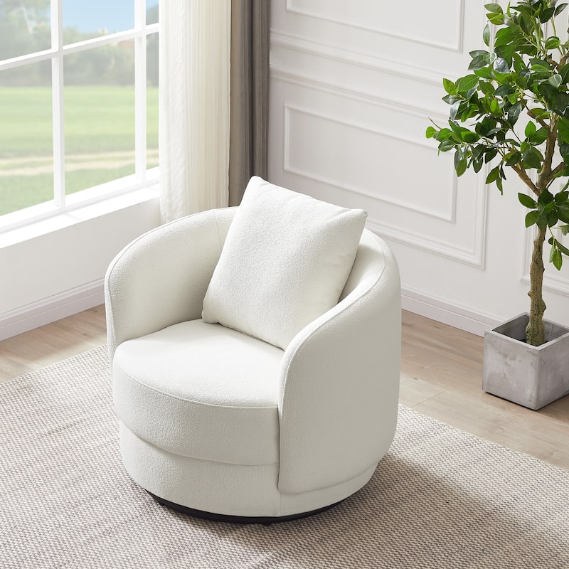 Perton Luxury Mid Century Modern French Boucle Accent Armchair