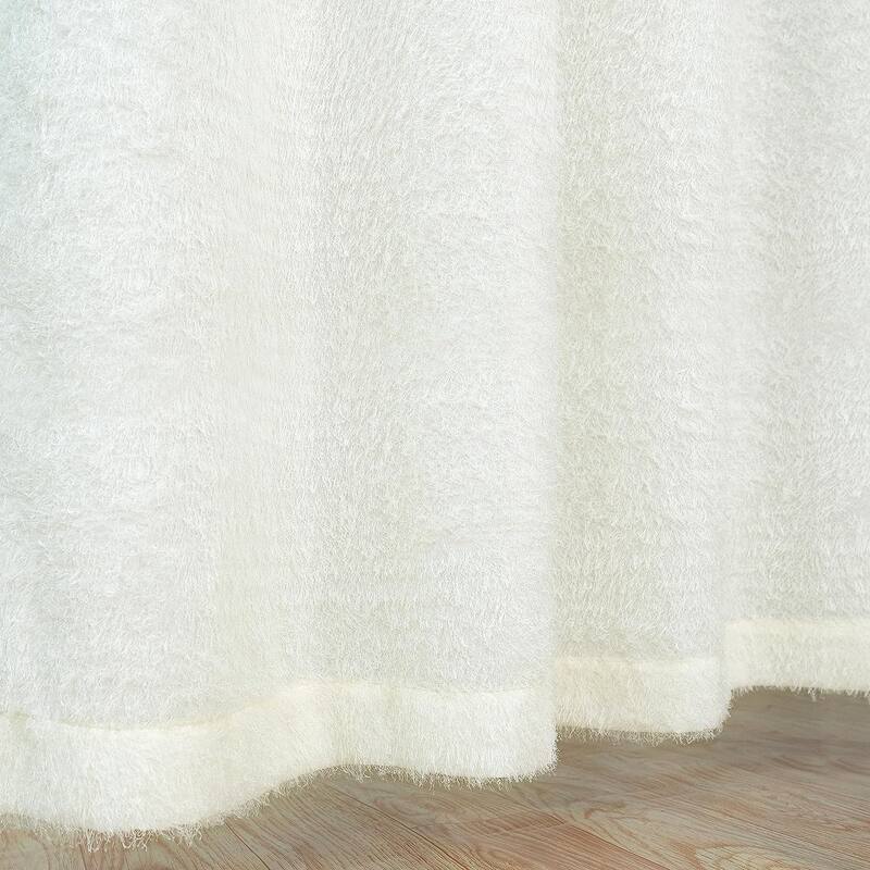 DriftAway Plush Semi Sheer Curtain Drapes - 52" Width X 84" Length