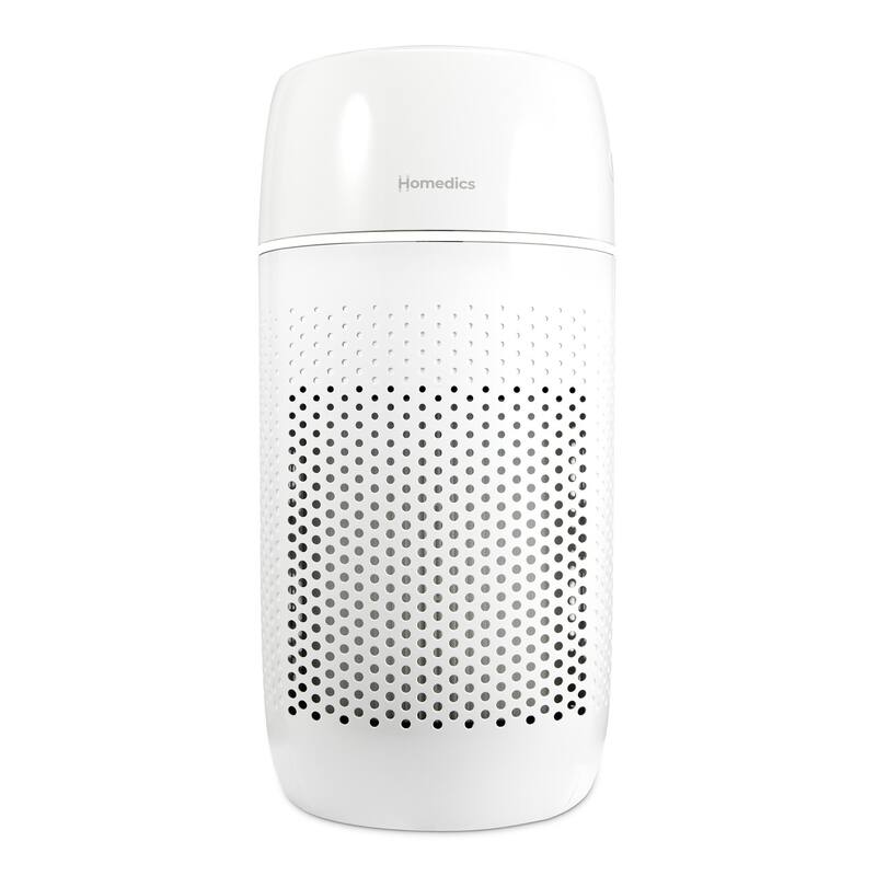 Homedics AP‑T22 Medium‑Room Tower Air Purifier | 4‑Stage HEPA‑Type + UV‑C | White