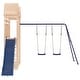 preview thumbnail 16 of 19, vidaXL Swing Set Outdoor Backyard Wooden Playground Equipment for Kids Age 3-8